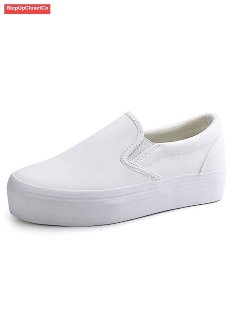 JABASIC Women's Slip-On Platform Loafers Memory Foam Insole